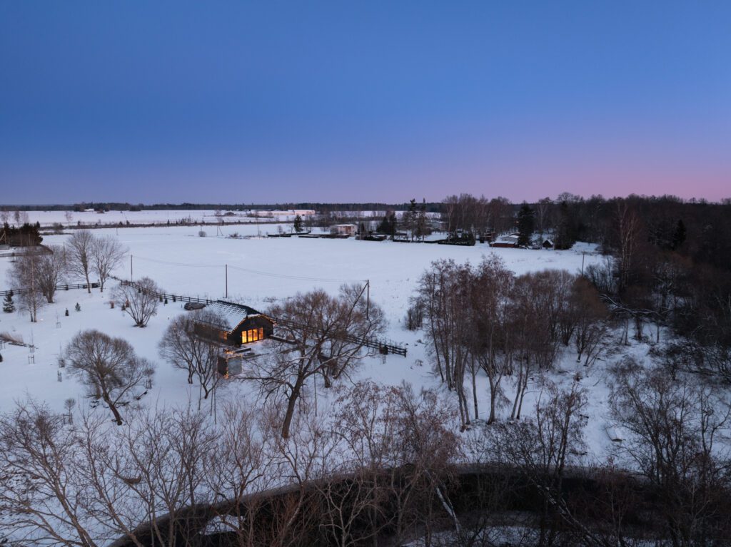 Watermill Resort talvel, vaade droonilt